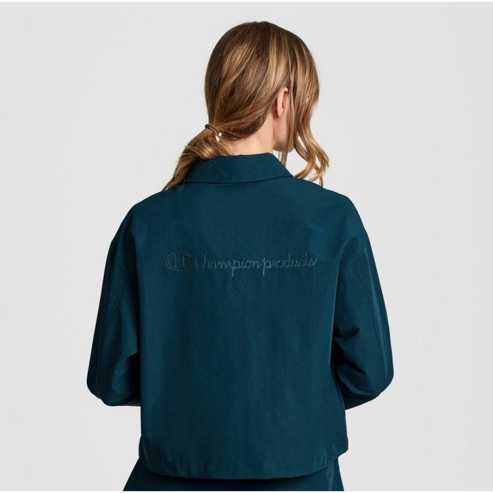 Champion Women's Snap Front Top, Blue, Size XL - Picture 3 of 6